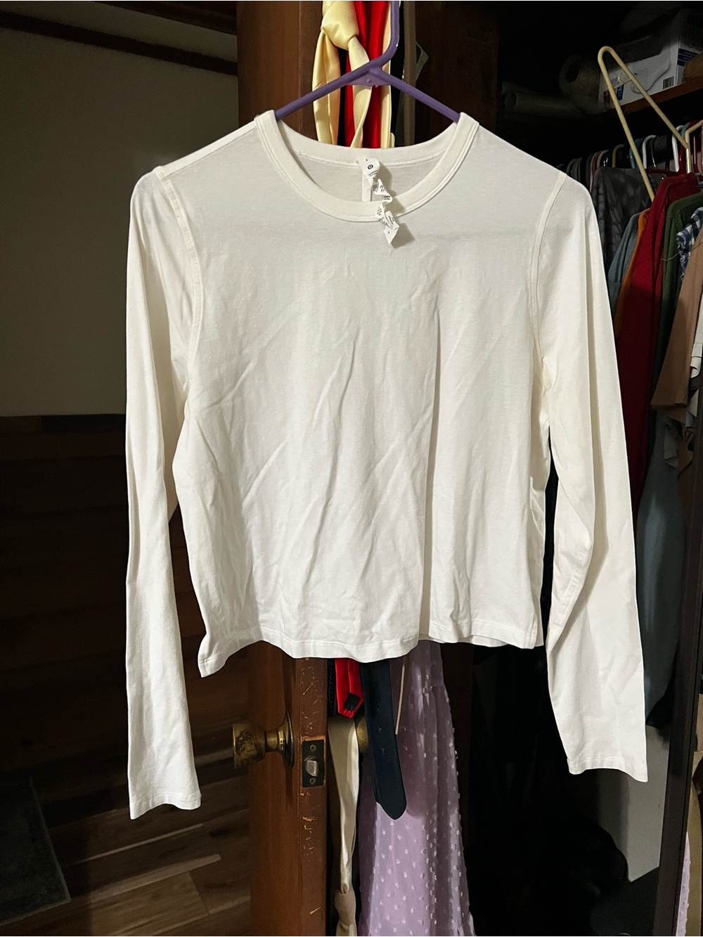 lululemon athletica White Long-Sleeve Crewneck Top